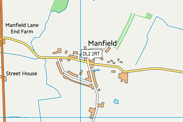 DL2 2RT map - OS VectorMap District (Ordnance Survey)