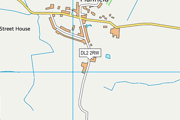 DL2 2RW map - OS VectorMap District (Ordnance Survey)