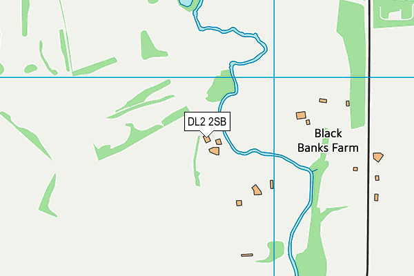 DL2 2SB map - OS VectorMap District (Ordnance Survey)