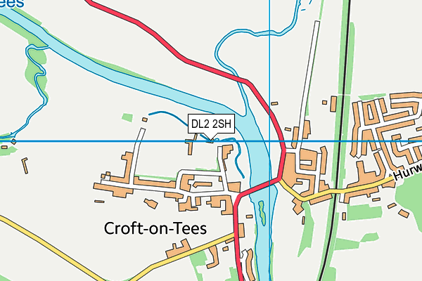 DL2 2SH map - OS VectorMap District (Ordnance Survey)