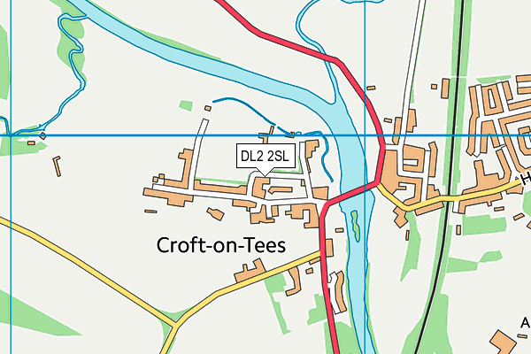 DL2 2SL map - OS VectorMap District (Ordnance Survey)