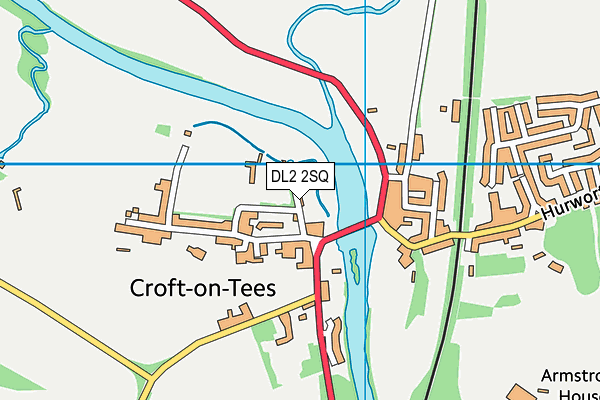 DL2 2SQ map - OS VectorMap District (Ordnance Survey)