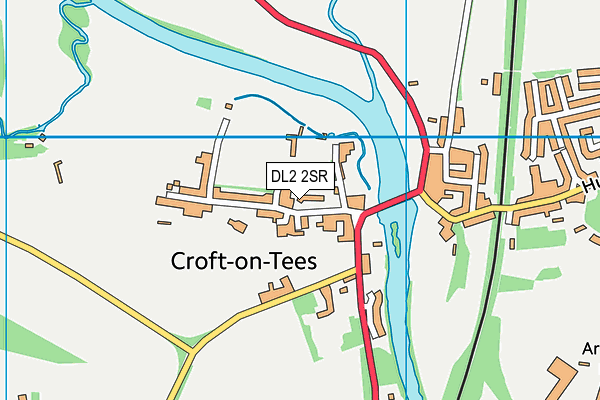 DL2 2SR map - OS VectorMap District (Ordnance Survey)