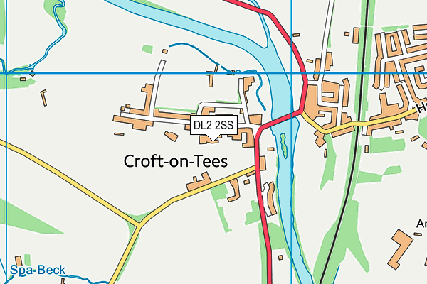 DL2 2SS map - OS VectorMap District (Ordnance Survey)