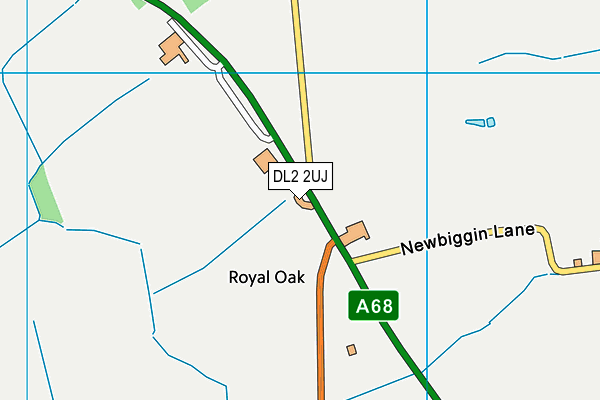 DL2 2UJ map - OS VectorMap District (Ordnance Survey)