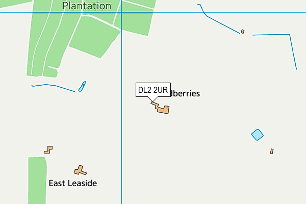DL2 2UR map - OS VectorMap District (Ordnance Survey)