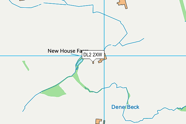 DL2 2XW map - OS VectorMap District (Ordnance Survey)