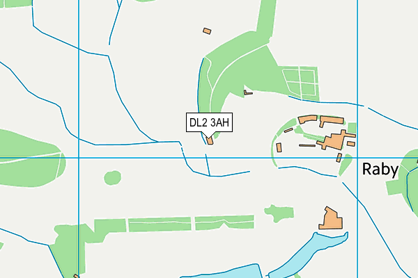 Raby Castle Cricket Club map (DL2 3AH) - OS VectorMap District (Ordnance Survey)