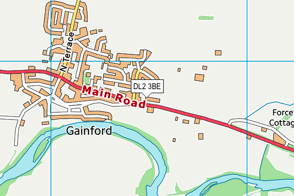 DL2 3BE map - OS VectorMap District (Ordnance Survey)