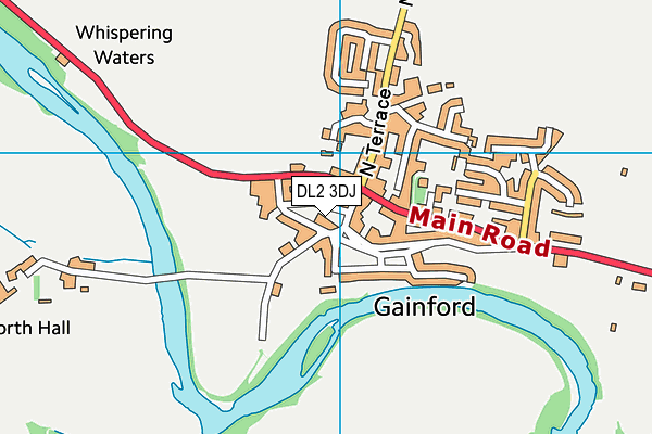 DL2 3DJ map - OS VectorMap District (Ordnance Survey)