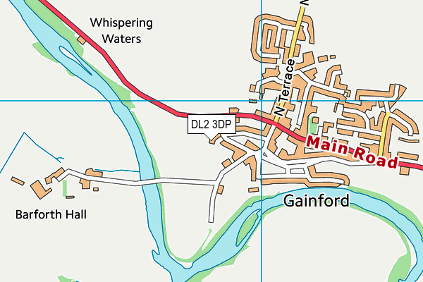 DL2 3DP map - OS VectorMap District (Ordnance Survey)
