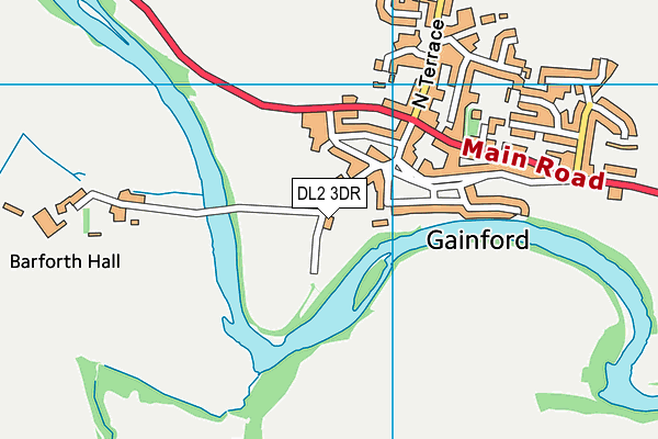 DL2 3DR map - OS VectorMap District (Ordnance Survey)