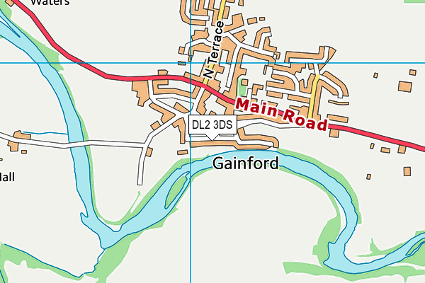 DL2 3DS map - OS VectorMap District (Ordnance Survey)