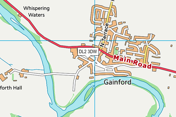 DL2 3DW map - OS VectorMap District (Ordnance Survey)