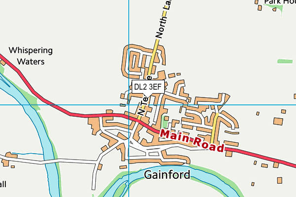 DL2 3EF map - OS VectorMap District (Ordnance Survey)