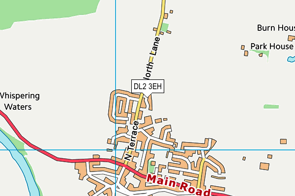 DL2 3EH map - OS VectorMap District (Ordnance Survey)