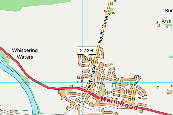 DL2 3EL map - OS VectorMap District (Ordnance Survey)