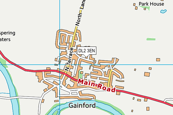 DL2 3EN map - OS VectorMap District (Ordnance Survey)