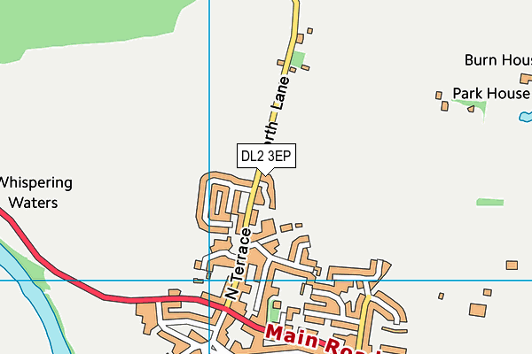 DL2 3EP map - OS VectorMap District (Ordnance Survey)