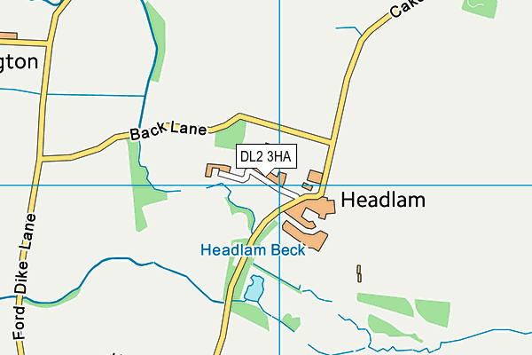 Headlam Spa map (DL2 3HA) - OS VectorMap District (Ordnance Survey)