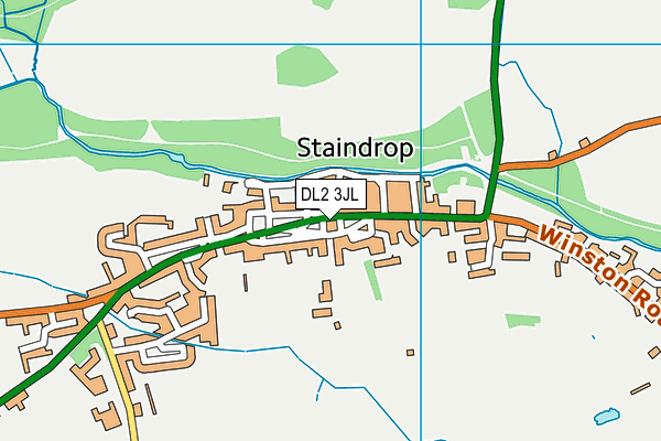 DL2 3JL map - OS VectorMap District (Ordnance Survey)