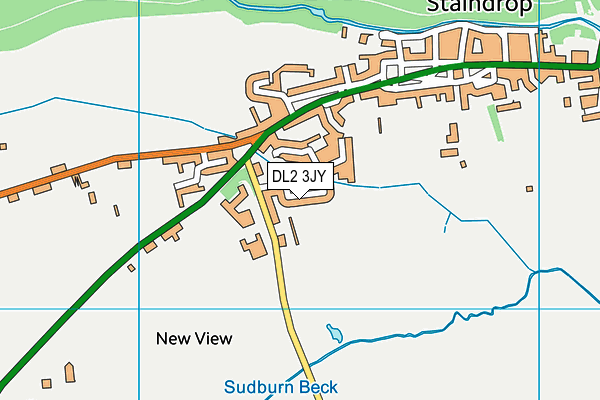 DL2 3JY map - OS VectorMap District (Ordnance Survey)