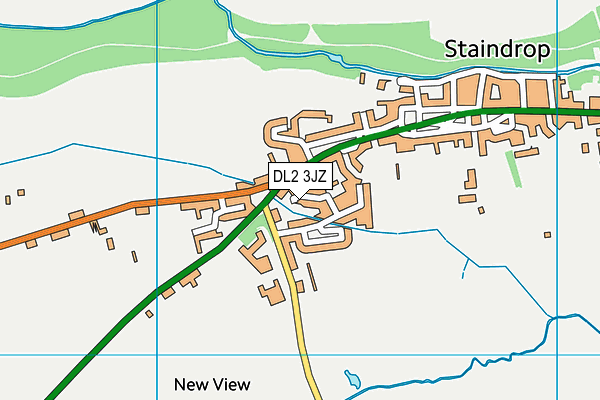 DL2 3JZ map - OS VectorMap District (Ordnance Survey)