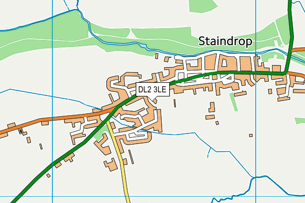 DL2 3LE map - OS VectorMap District (Ordnance Survey)