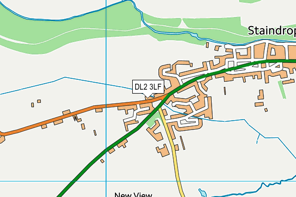 DL2 3LF map - OS VectorMap District (Ordnance Survey)