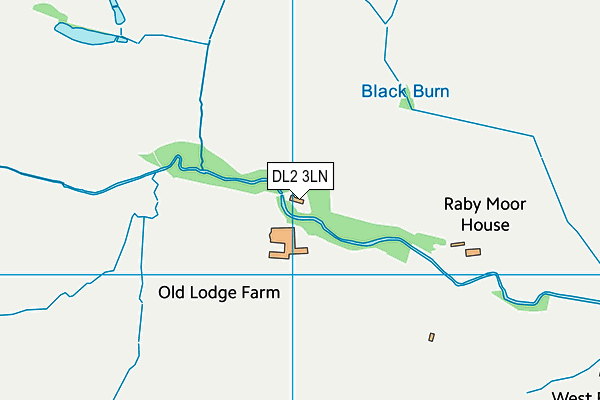 DL2 3LN map - OS VectorMap District (Ordnance Survey)