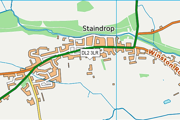DL2 3LR map - OS VectorMap District (Ordnance Survey)