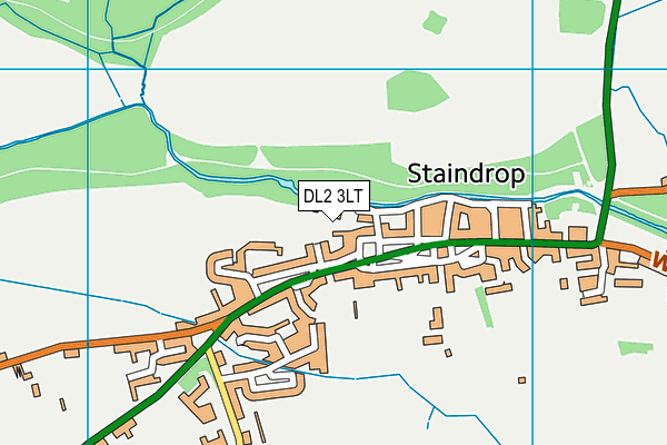 DL2 3LT map - OS VectorMap District (Ordnance Survey)