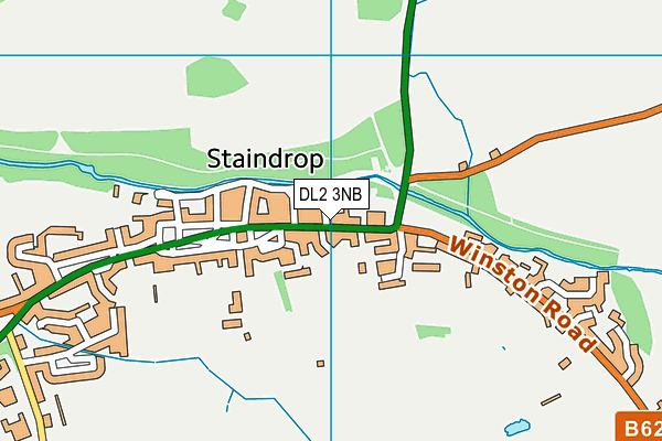 DL2 3NB map - OS VectorMap District (Ordnance Survey)