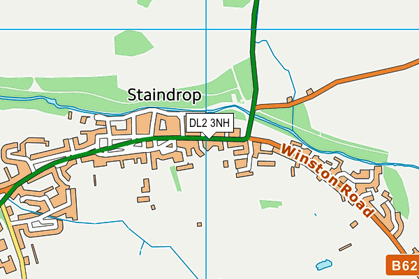 DL2 3NH map - OS VectorMap District (Ordnance Survey)