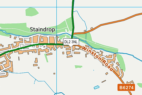 Staindrop Ce Primary School map (DL2 3NL) - OS VectorMap District (Ordnance Survey)