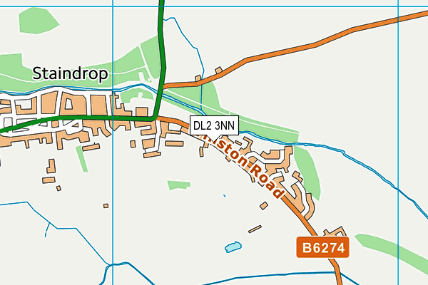 DL2 3NN map - OS VectorMap District (Ordnance Survey)