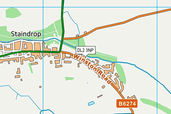 DL2 3NP map - OS VectorMap District (Ordnance Survey)
