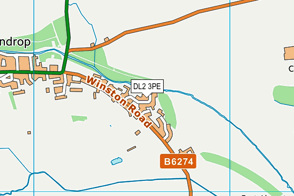 DL2 3PE map - OS VectorMap District (Ordnance Survey)