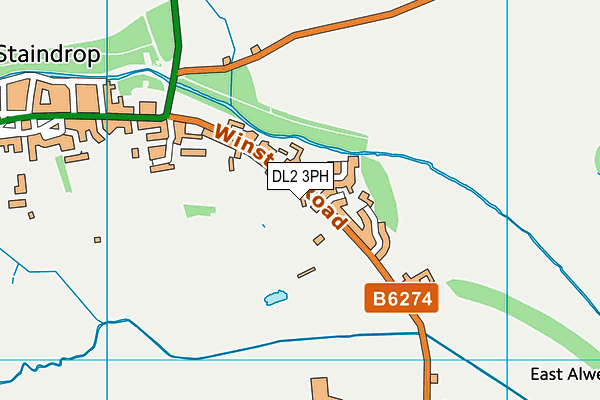 DL2 3PH map - OS VectorMap District (Ordnance Survey)