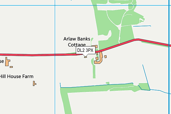 DL2 3PX map - OS VectorMap District (Ordnance Survey)