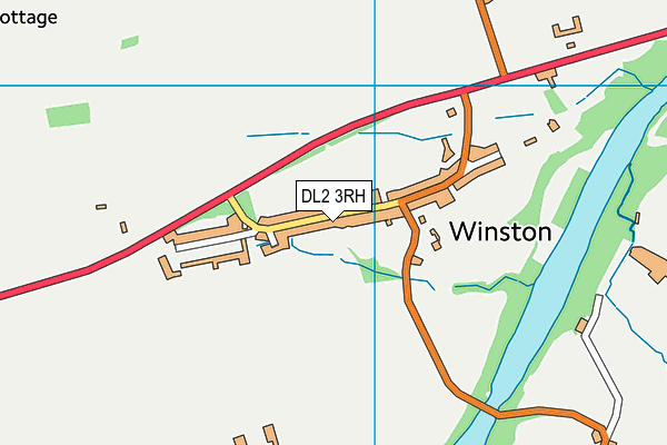 DL2 3RH map - OS VectorMap District (Ordnance Survey)