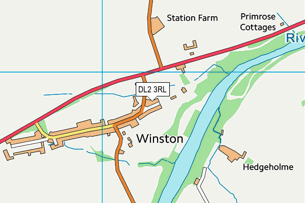 DL2 3RL map - OS VectorMap District (Ordnance Survey)
