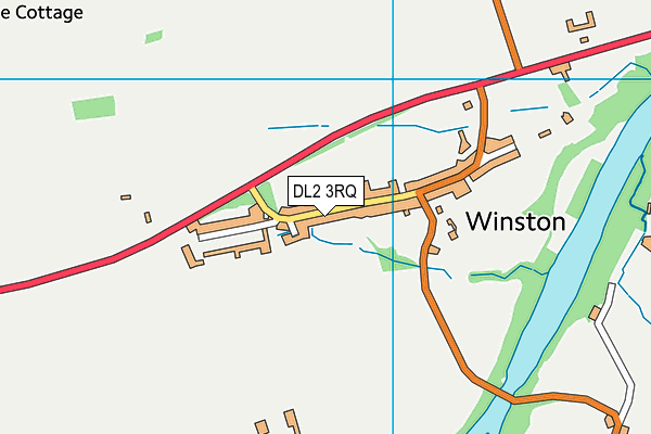 DL2 3RQ map - OS VectorMap District (Ordnance Survey)