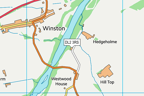 DL2 3RS map - OS VectorMap District (Ordnance Survey)
