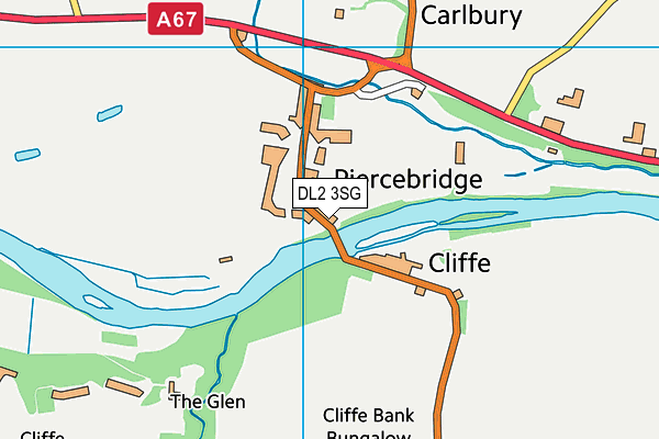 DL2 3SG map - OS VectorMap District (Ordnance Survey)