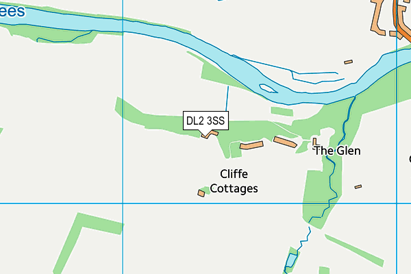 DL2 3SS map - OS VectorMap District (Ordnance Survey)