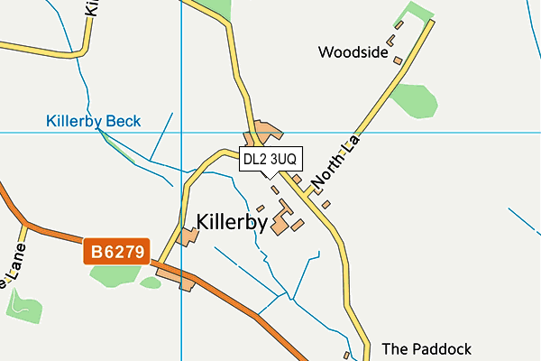 DL2 3UQ map - OS VectorMap District (Ordnance Survey)