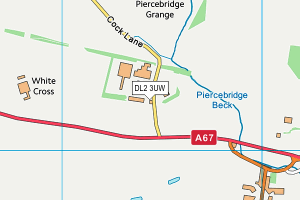 DL2 3UW map - OS VectorMap District (Ordnance Survey)