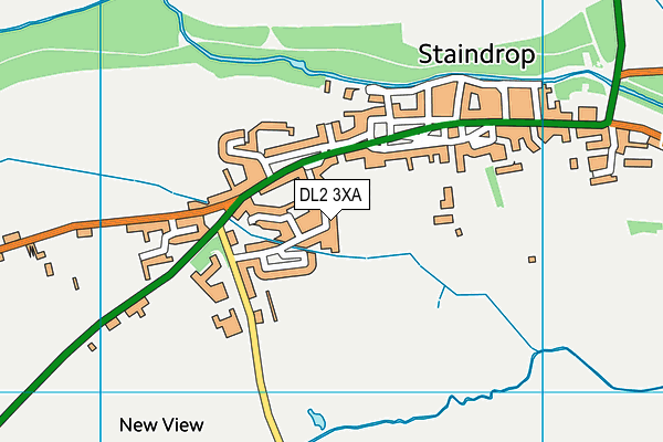 DL2 3XA map - OS VectorMap District (Ordnance Survey)
