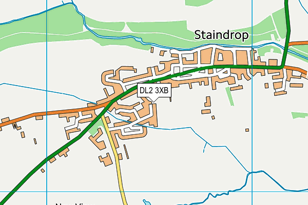 DL2 3XB map - OS VectorMap District (Ordnance Survey)